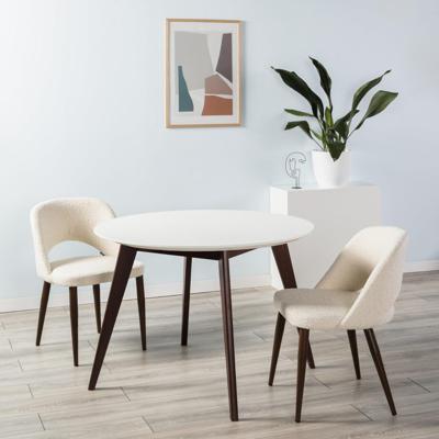 Стол R-Home Стол Лунд круглый д.960 Белый Темный орех арт. 400330083h_бел