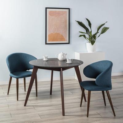 Стол R-Home Стол Лунд круглый д.860 мрамор Графит Темный орех арт. 400330071h_мргр