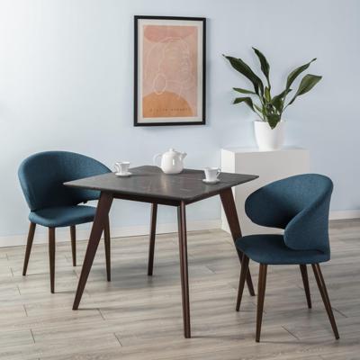 Стол R-Home Стол Лунд 860*860 мрамор Графит Темный орех арт. 400330051h_мргр