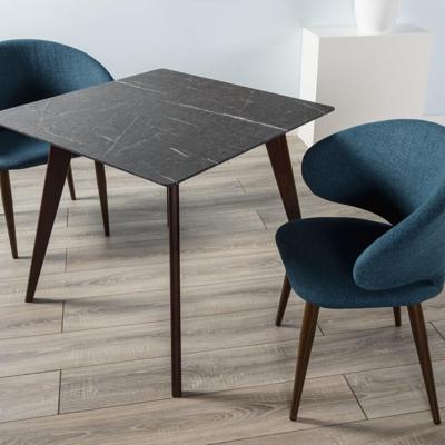 Стол R-Home Стол Лунд 860*860 мрамор Графит Темный орех арт. 400330051h_мргр