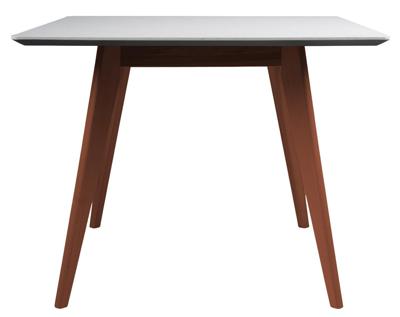 Стол R-Home Стол Лунд 860*860 мрамор Бьянко Темный орех арт. 400330052h_мрб