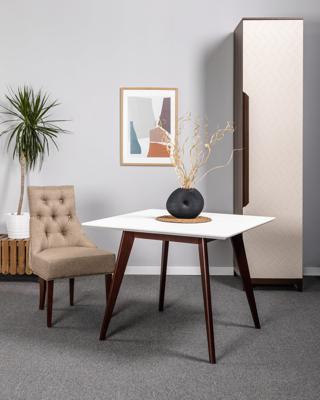 Стол R-Home Стол Лунд 860*860 Белый Темный орех арт. 400330053h_бел