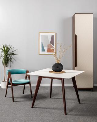 Стол R-Home Стол Лунд 860*860 Белый Темный орех арт. 400330053h_бел