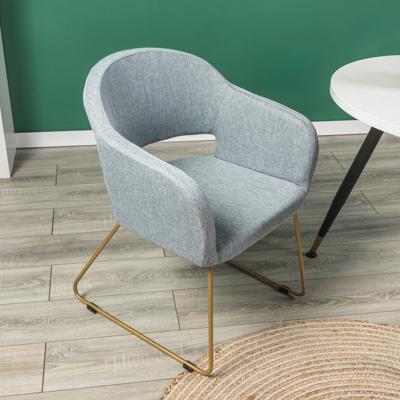 Стул R-Home Кресло Oscar Грей/ЛинкЗолот арт. 4101188h_ГрейЗолот