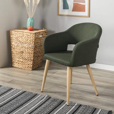 Стул R-Home Кресло Oscar тёмно-зеленый/нат.дуб арт. 410118121h_Dark_Green_н.дуб