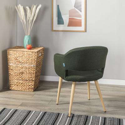 Стул R-Home Кресло Oscar тёмно-зеленый/нат.дуб арт. 410118121h_Dark_Green_н.дуб
