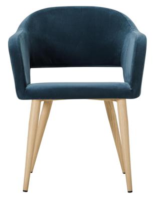 Стул R-Home Кресло Oscar Diag blue/нат.дуб арт. 410118161h_Diagblue_н.дуб