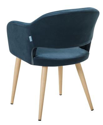 Стул R-Home Кресло Oscar Diag blue/нат.дуб арт. 410118161h_Diagblue_н.дуб