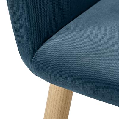 Стул R-Home Кресло Oscar Diag blue/нат.дуб арт. 410118161h_Diagblue_н.дуб