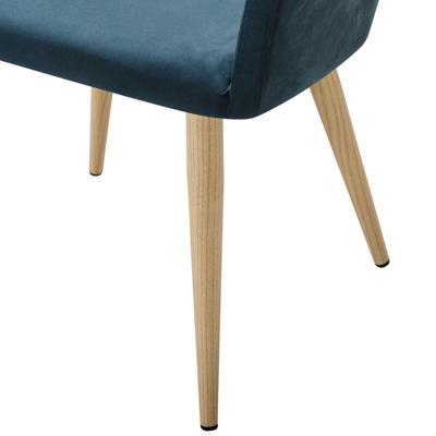 Стул R-Home Кресло Oscar Diag blue/нат.дуб арт. 410118161h_Diagblue_н.дуб