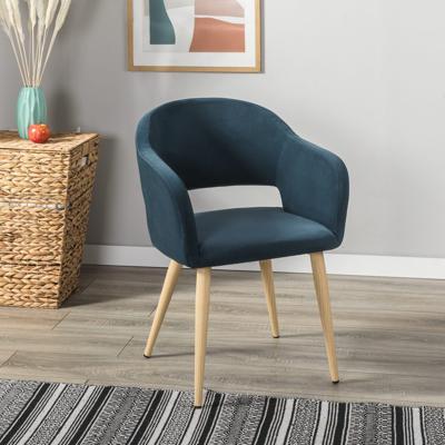 Стул R-Home Кресло Oscar Diag blue/нат.дуб арт. 410118161h_Diagblue_н.дуб