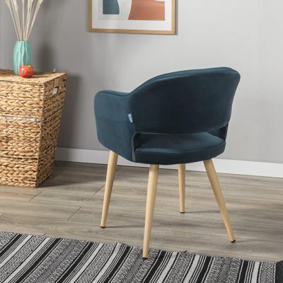 Стул R-Home Кресло Oscar Diag blue/нат.дуб арт. 410118161h_Diagblue_н.дуб