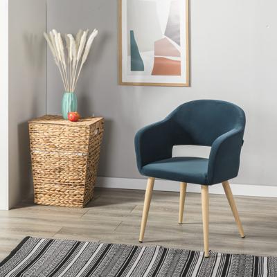 Стул R-Home Кресло Oscar Diag blue/нат.дуб арт. 410118161h_Diagblue_н.дуб