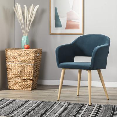 Стул R-Home Кресло Oscar Diag blue/нат.дуб арт. 410118161h_Diagblue_н.дуб