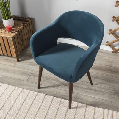 Стул R-Home Кресло Oscar Diag blue/т.орех арт. 410118162h_blue_т.орех