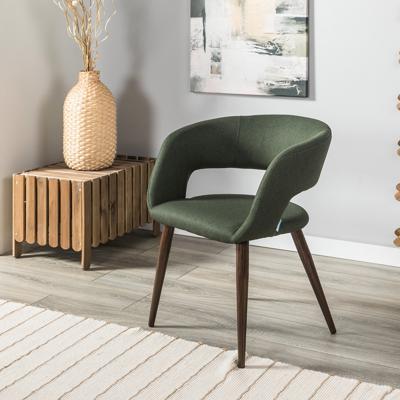 Стул R-Home Кресло Hugs тёмно-зеленый/т.орех арт. 410131133h_Dark_Green_т.орех