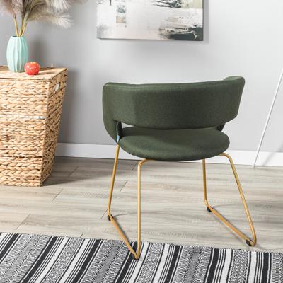 Стул R-Home Кресло Hugs тёмно-зеленый/Линк золото арт. 410131135h_Dark_Green