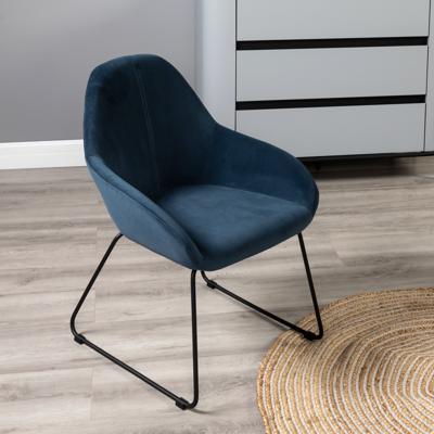 Стул R-Home Кресло Kent Diag blue/Линк арт. 410119153h_Diagblue_черн_линк