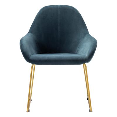 Стул R-Home Кресло Kent Diag blue/Линк золото арт. 410119154h_Diagblue_золото_линк