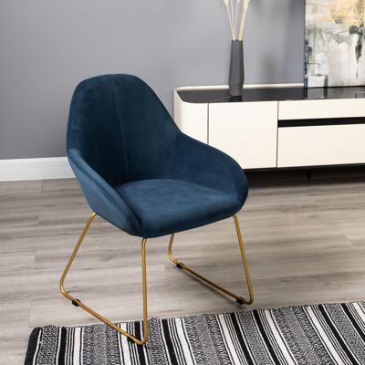 Стул R-Home Кресло Kent Diag blue/Линк золото арт. 410119154h_Diagblue_золото_линк