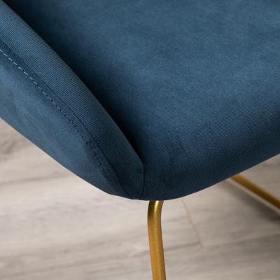 Стул R-Home Кресло Kent Diag blue/Линк золото арт. 410119154h_Diagblue_золото_линк