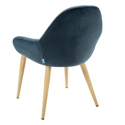 Стул R-Home Кресло Kent Diag blue/нат.дуб арт. 410119151h_Diagblue_н.дуб