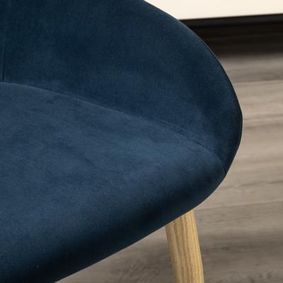 Стул R-Home Кресло Kent Diag blue/нат.дуб арт. 410119151h_Diagblue_н.дуб