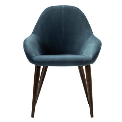 Стул R-Home Кресло Kent Diag blue/т.орех арт. 410119152h__Diagblue_т.орех