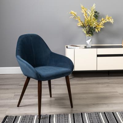 Стул R-Home Кресло Kent Diag blue/т.орех арт. 410119152h__Diagblue_т.орех