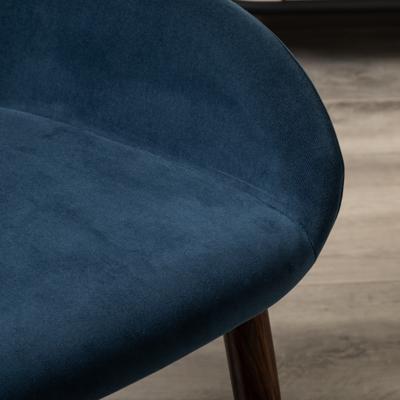 Стул R-Home Кресло Kent Diag blue/т.орех арт. 410119152h__Diagblue_т.орех