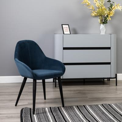 Стул R-Home Кресло Kent Diag blue/черный арт. 410119150h_Diagblue_черн