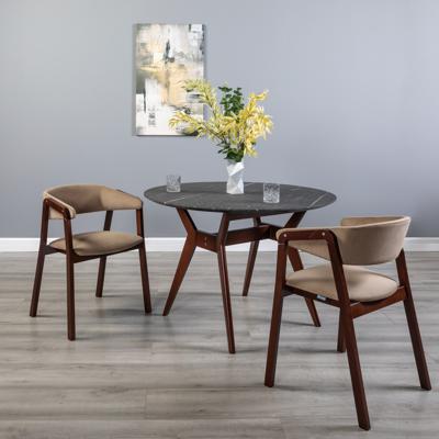 Стул R-Home Кресло Dalia Soft Beige/Темный орех арт. 400012520h_diagbeige_nut