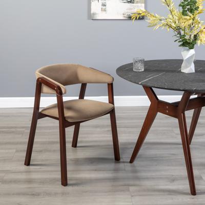 Стул R-Home Кресло Dalia Soft Beige/Темный орех арт. 400012520h_diagbeige_nut