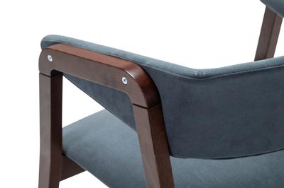 Стул R-Home Кресло Dalia Soft Grey/Темный орех арт. 4000125220h_diaggrey_nut