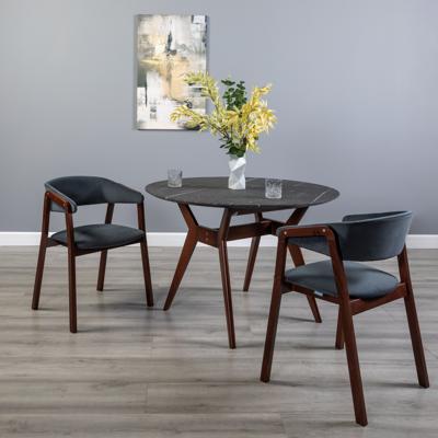 Стул R-Home Кресло Dalia Soft Grey/Темный орех арт. 4000125220h_diaggrey_nut