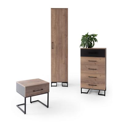 Комод R-Home Шкаф 1-дв. Loft_Дуб табак (без полок) арт. 4009292h_Табак