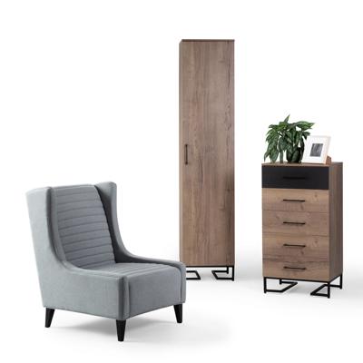 Комод R-Home Шкаф 1-дв. Loft_Дуб табак (без полок) арт. 4009292h_Табак