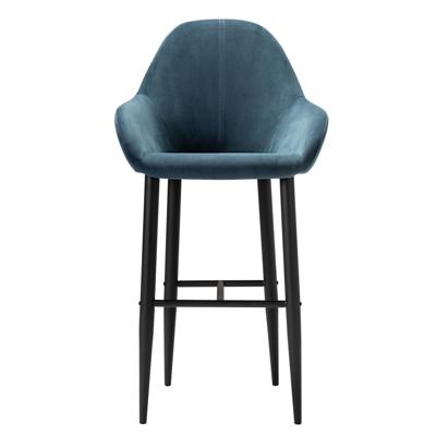 Стул барный R-Home Кресло Бар.Kent Diag blue/черный арт. 410219152h_Diagblue_черн_БАР