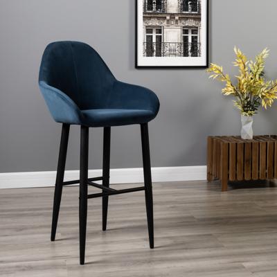 Стул барный R-Home Кресло Бар.Kent Diag blue/черный арт. 410219152h_Diagblue_черн_БАР