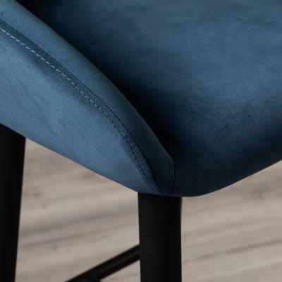 Стул барный R-Home Кресло Бар.Kent Diag blue/черный арт. 410219152h_Diagblue_черн_БАР
