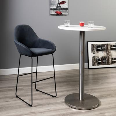 Стул барный R-Home Кресло Бар.Kent Diag grey/Линк арт. 410219140h_Diaggrey_черн_БАР