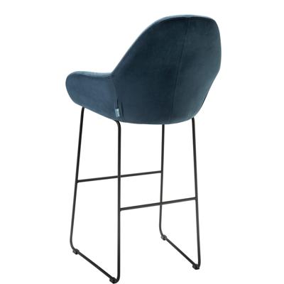Стул барный R-Home Кресло Бар. Kent Diag blue/Линк арт. 410219150h_Diagblue_черн_БАР