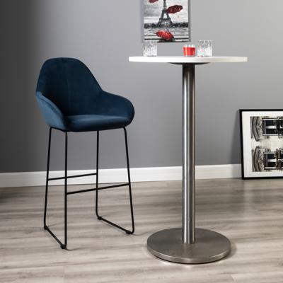 Стул барный R-Home Кресло Бар. Kent Diag blue/Линк арт. 410219150h_Diagblue_черн_БАР