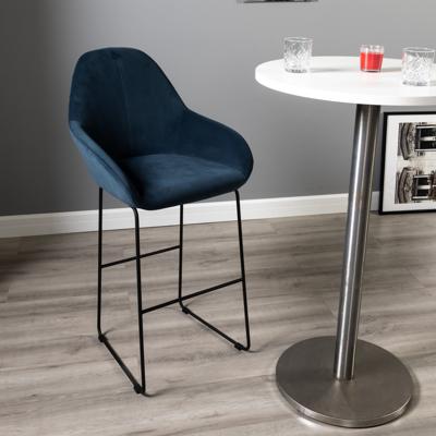 Стул барный R-Home Кресло Бар. Kent Diag blue/Линк арт. 410219150h_Diagblue_черн_БАР