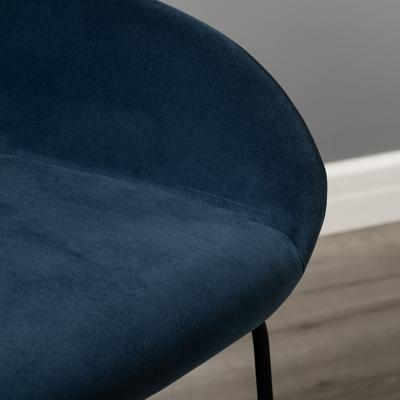 Стул барный R-Home Кресло Бар. Kent Diag blue/Линк арт. 410219150h_Diagblue_черн_БАР