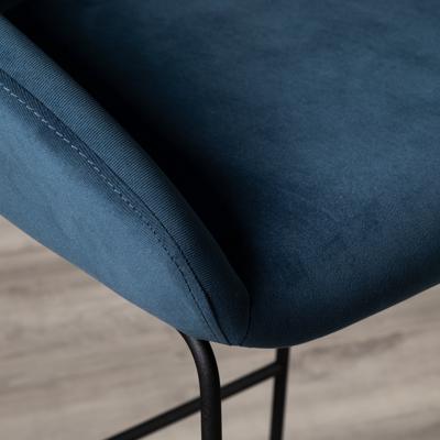 Стул барный R-Home Кресло Бар. Kent Diag blue/Линк арт. 410219150h_Diagblue_черн_БАР