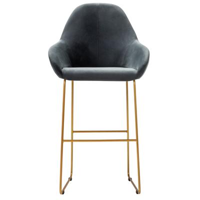 Стул барный R-Home Кресло Бар. Kent Diag grey/Линк золото арт. 410219131h_Diaggrey_золото_БАР