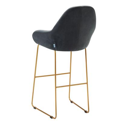 Стул барный R-Home Кресло Бар. Kent Diag grey/Линк золото арт. 410219131h_Diaggrey_золото_БАР