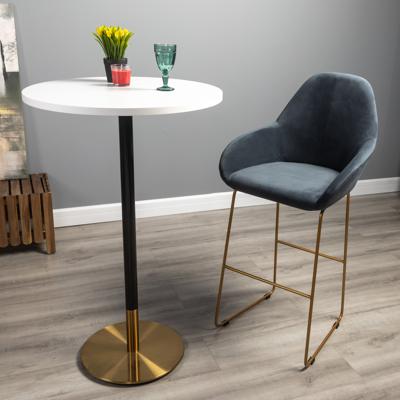Стул барный R-Home Кресло Бар. Kent Diag grey/Линк золото арт. 410219131h_Diaggrey_золото_БАР