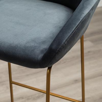 Стул барный R-Home Кресло Бар. Kent Diag grey/Линк золото арт. 410219131h_Diaggrey_золото_БАР